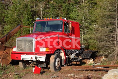 Junked Semi Truck At A Junkyard Stock Photo Royalty Free Freeimages