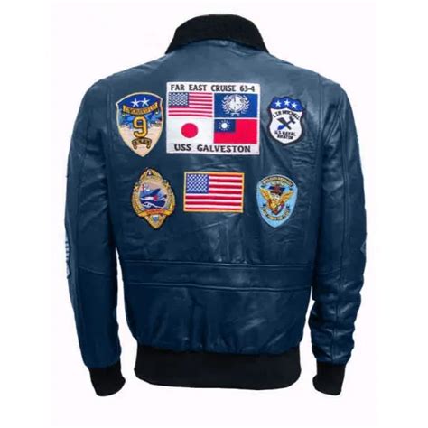 Top Gun Naval Aviator Us Flag Patches Sherpa Jacket Oskar Jacket