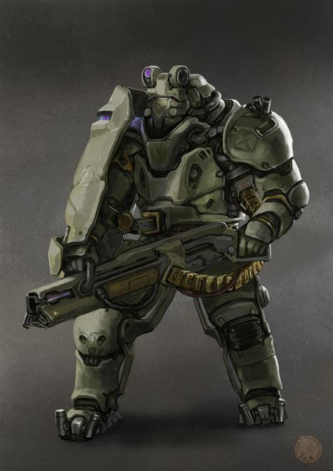 Sci Fi Heavy Class Soldier By Neutronboar On Deviantart Sci Fi Armor