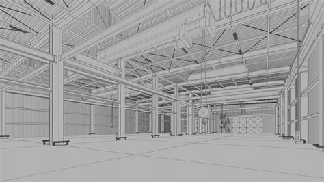 Warehouse Interior Exterior 3d Model Cgtrader