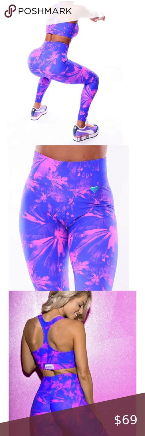 Cute Booty Lounge Glow Blossom Elevated Scrunch Butt Leggings Brand New