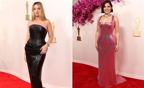 Margot Robbie And America Ferrera Swapped Colours And Attention On The