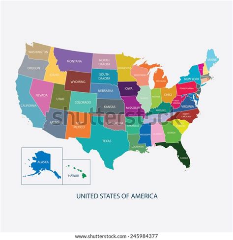 Mapa De Estados Unidos En Color Con El Nombre De Los PaÍses Mapa De