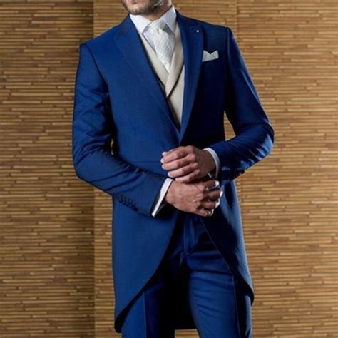Latest Coat Pant Designs Italian Royal Blue Men Suit Slim Fit 3 Piece