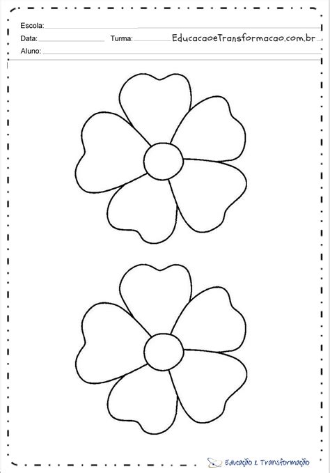 Molde De Flores En Papel O Cartulina Plantilla De Flor E54