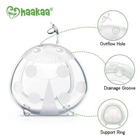 Haakaa Ladybug Breast Milk Collector Soft Breast Shells Wearable