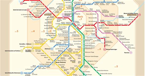 Plan Et Carte Du Rer Et Transilien De Paris Stations Et Lignes