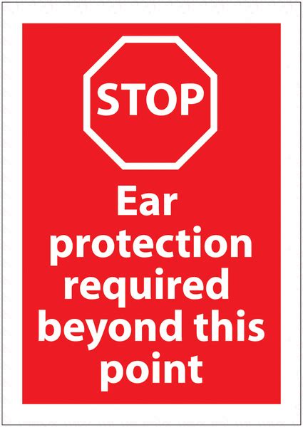 Polypropylene Stop Ear Protection Required Safety Sign Safetyshop