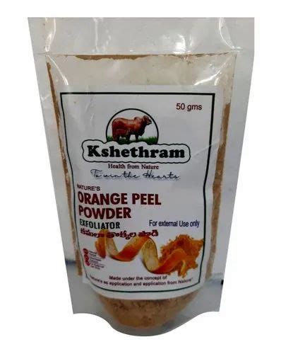 Kshethram Orange Peel Powder Face Pack Type Of Packaging Packet