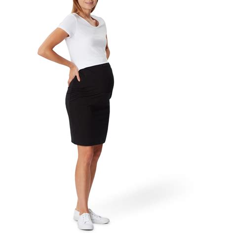 Brilliant Basics Womens Maternity Knit Skirt Black Size Medium Big W