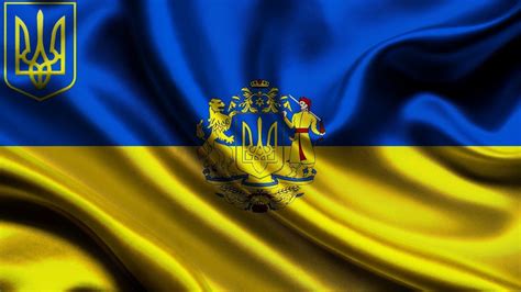 Герб и флаг Украины - обои на телефон бесплатно.