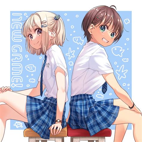 Iijima Yun And Shinoda Hajime New Game Drawn By Tokunou Shoutarou