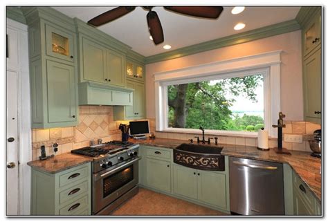 I have quite a bit of natural light. Sage Green Kitchen With Oak Cabinets - Cabinet : Home ...