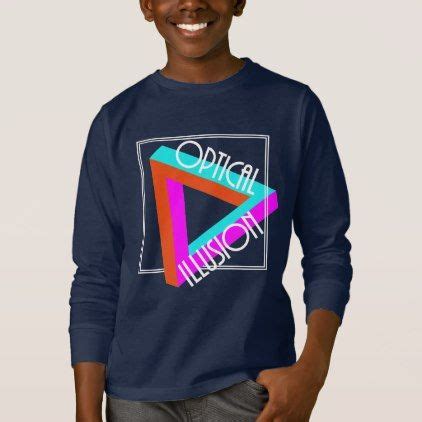 Modern Modern Optical Illusion Triangle Funky Graphic T Shirt Long Sleeve Tshirt Men T