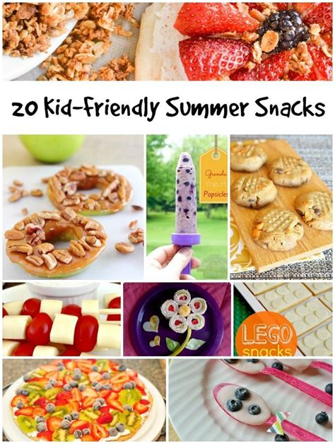 20 Easy To Make Kid Friendly Summer Snacks Summer Snacks Kid