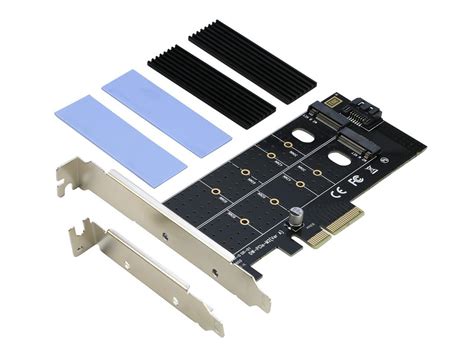 Dual M Pcie X Adapter For Sata Or Pcie Nvme Ssd With Heatsink