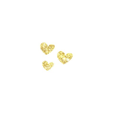 Golden Glitter Hearts 9591102 Png