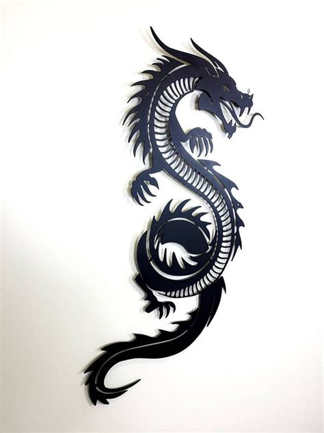 Dragon Wall Decor Extra Large Metal Wall Abstract Large Etsy