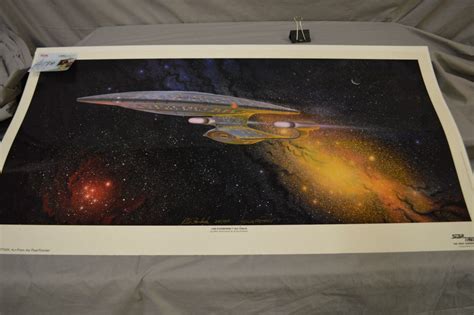 Unframed Limited Edition Print The Uss Enterprise Signed By Artists