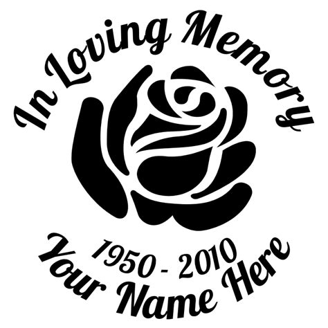 In Loving Memory Rose Sticker