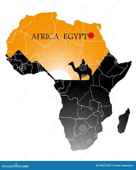 Egypt On The Map Of Africa Royalty Free Stock Images Image 29527329