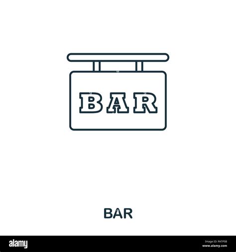 Bar Icon Outline Style Icon Design Ui Illustration Of Bar Icon