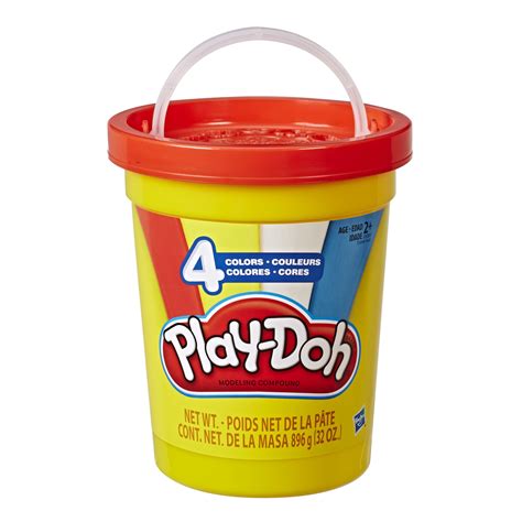 Play Doh 2 Lbbulk Super Can Of 4 Classic Colors Red Blue Yellow