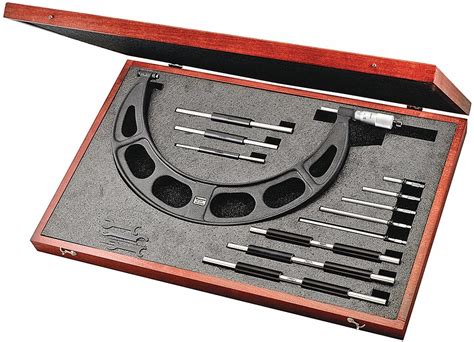 Starrett Interchangeable Anvil Micrometer Set Mechanical Operation