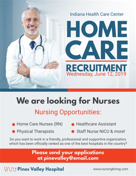 Home Care Hiring Run Flyer Design Template Postermywall