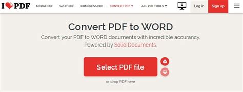 Word To  Ilovepdf Free Png Website