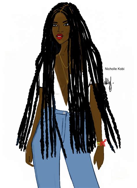 untitled nicholle kobi black girl art black love art black women art