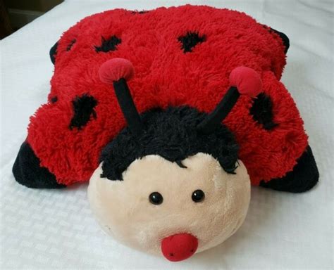 Pillow Pets Ladybug 18 Red And Black Lady Bug Large Soft Stuffed Plush