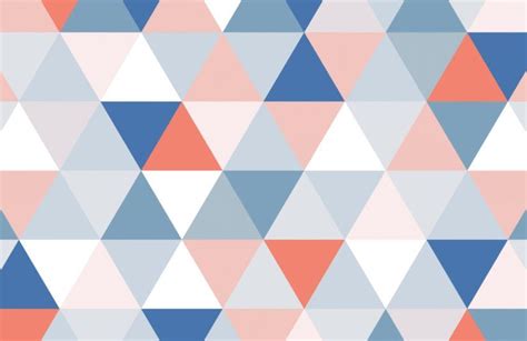 Red And Blue Geometric Triangle Pattern Wallpaper Mural Hovia Uk
