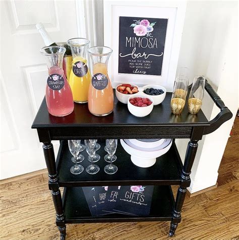 Mimosa Bar Setup And Free Shower Printables Mimosa Bar Mimosa