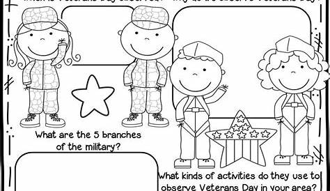 Veterans Day Worksheets For Kindergarten | Try this sheet