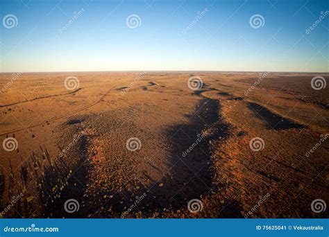 Aerial View Of Desert Outback Australia At Sunset Stock Image Image