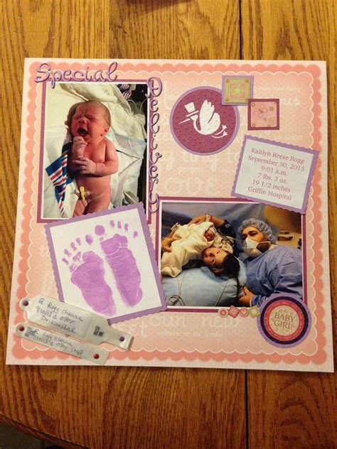 Newborn Scrapbook Page Scrapbookinglayoutspregnancy Baby Boy