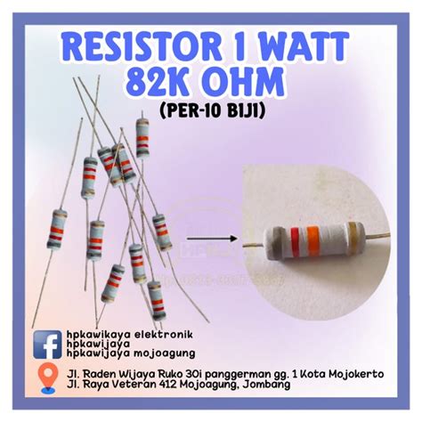 Jual 10pcs Resistor 1 Watt 82k Ohm 1watt 82kohm R 1 Watt 82k Ohm Di