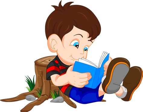 Jeu Des Sept Familles Sur La Bible Animated Boy Reading Clipart Png