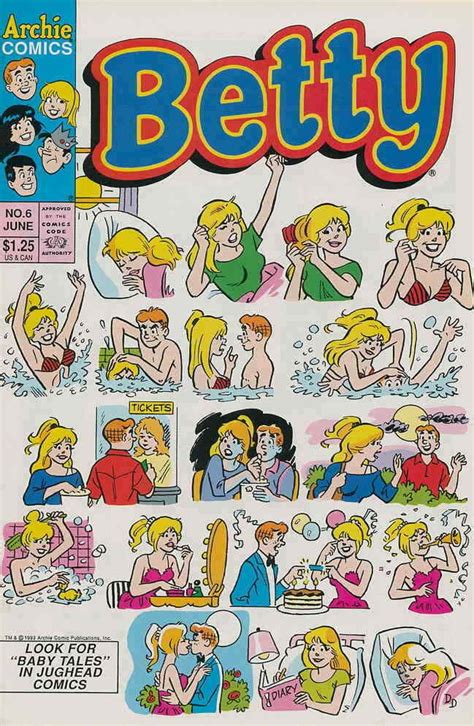 Betty Comic 6 1993 Archie Comic Books Archie Comics Archie Comics
