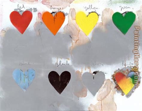 Jim Dine Hearts Painting Jim Dine Hearts Anysize 50 Off