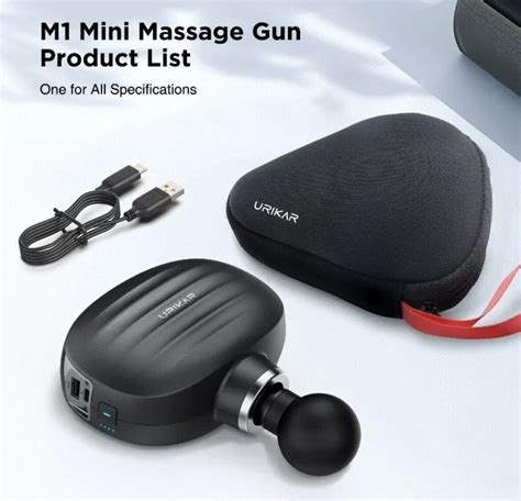Urikar M1 Mini Portable Muscle Treatment Massage Gun Black Ebay