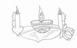 Diwali Lucy Netart Deepavali sketch template