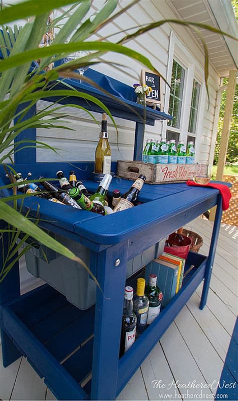 An Outdoor Potting Table Can Be Turned Into The Patio Outdoor Bar Cart
