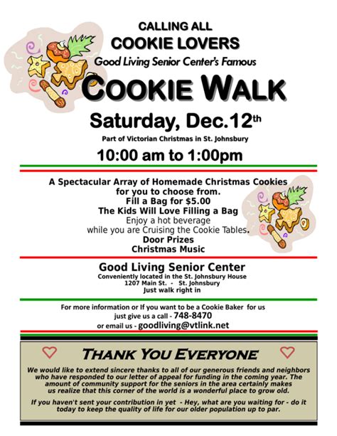 Cookie Walk Good Living Senior Center