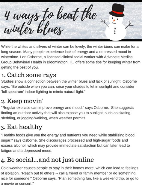 4 Ways To Beat The Winter Blues Winter Blues Winter Health Blue Health