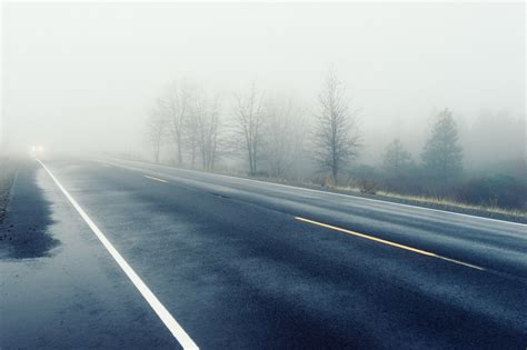 Free Images Landscape Nature Snow Winter Fog Road Mist Traffic