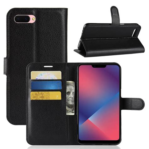 book style pu leather case cover for oppo a5 6 2 flip wallet phone bags cases with stand for