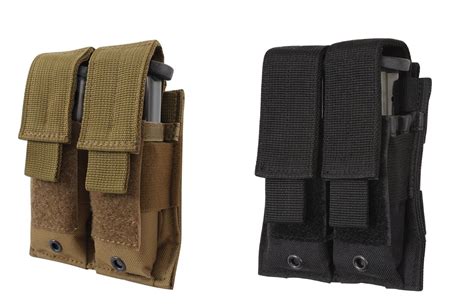 Molle Double Pistol Magazine Pouch Black Or Coyote Brown 425 X 5