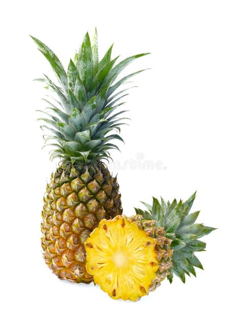 Fresh Pineapple Isolated On White Background Stock Image Image Of